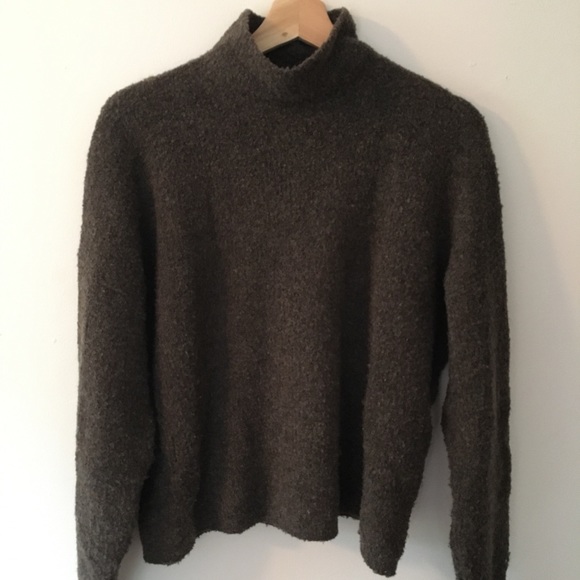 Frank & Oak Sweaters - Frank & Oak Seawool Mock Neck Sweater in Taupe